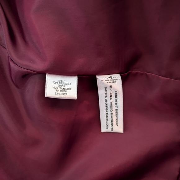 Studio Works Women’s Burgundy Faux Suede Jacket Lined Size 14 - Picture 3 of 3